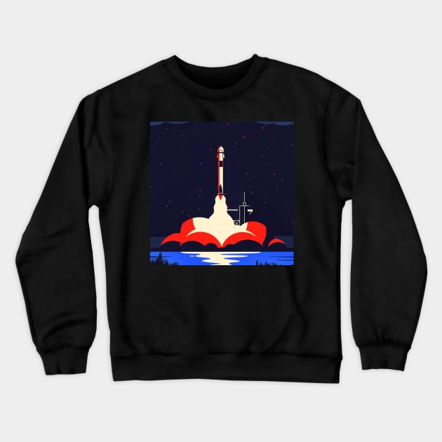 Rocket Launch Crewneck Sweatshirt by TheSkullArmy